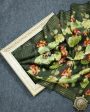 ARMY GREEN PRINTED LINEN BANARASI HANDLOOM SAREE Fashion