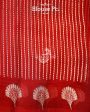 RED KADHWA KORA ORGANZA BANARASI HANDLOOM SAREE on Sale