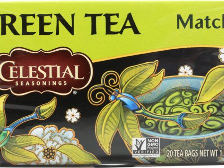 CELESTIAL SEASONINGS: Green Matcha Tea Pack of 20, 1 oz For Sale