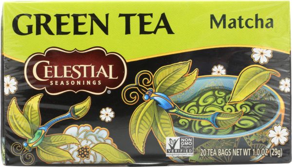 CELESTIAL SEASONINGS: Green Matcha Tea Pack of 20, 1 oz For Sale