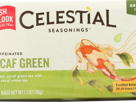 CELESTIAL SEASONINGS: Green Tea With White Tea Decaffeinated 20 Tea Bags,  1.2 oz Online