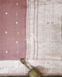 MELLOW ROSE PINK KADHWA KORA ORGANZA BANARASI HANDLOOM SAREE Online Sale