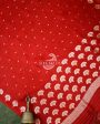 RED KADHWA KORA ORGANZA BANARASI HANDLOOM SAREE on Sale