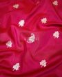 RUBY PINK KADHWA KATAN SILK BANARASI HANDLOOM SAREE Discount