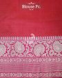 HOT PINK KADHWA TUSSAR SILK BANARASI HANDLOOM SAREE Online now