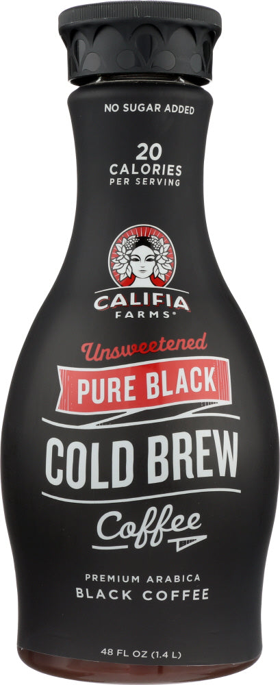 CALIFIA: Pure Black Cold Brew Coffee Unsweetened, 48 oz For Sale