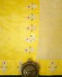 YELLOW KADHWA MEENAKARI RAW MANGO SILK BANARASI HANDLOOM SAREE Online now