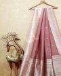 MELLOW ROSE PINK KADHWA KORA ORGANZA BANARASI HANDLOOM SAREE Online Sale