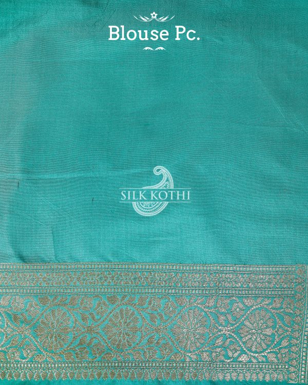 LIGHT TURQUOISE KATAN SILK UPPADA BANARASI HANDLOOM SAREE Online Hot Sale