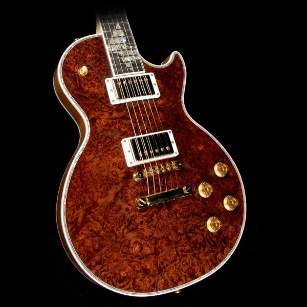 Gibson Custom Shop Les Paul Ultima Butterfly Burl Maple Top Electric Guitar Root Beer Gloss For Sale