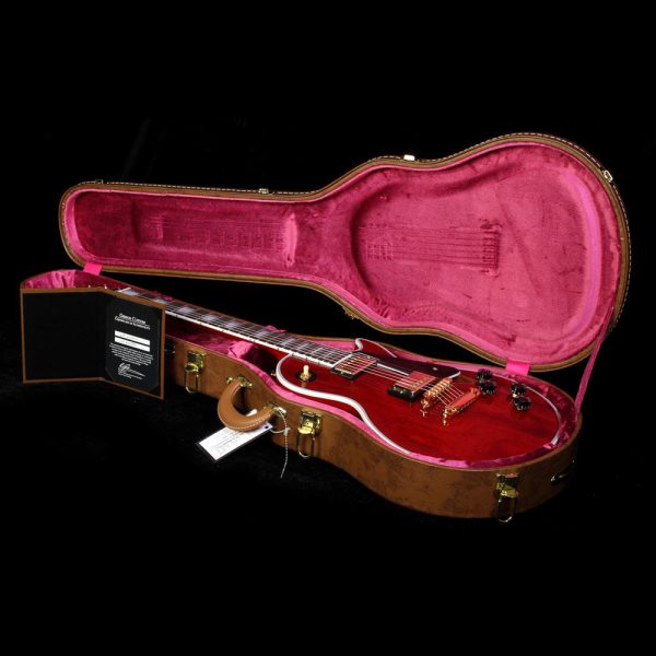 Used 2016 Gibson Custom Shop Les Paul Custom Electric Guitar Faded Cherry with Mahogany Top Fashion