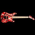 Used EVH Striped Series 5150 Electric Guitar Striped Red Black and White Online Hot Sale