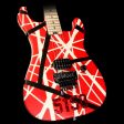 Used EVH Striped Series 5150 Electric Guitar Striped Red Black and White Online Hot Sale