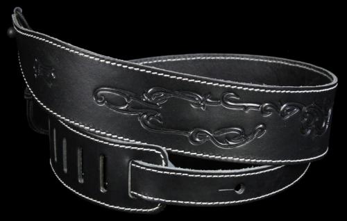 Levy s MV17T10 Carved Leather Guitar Strap Black Fashion