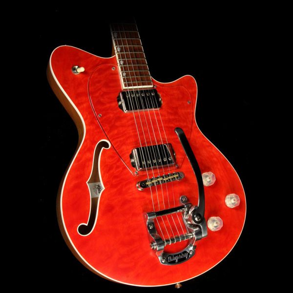 Used 2017 Koll Duo Glide Electric Guitar Transparent Red Quilt Top on Sale